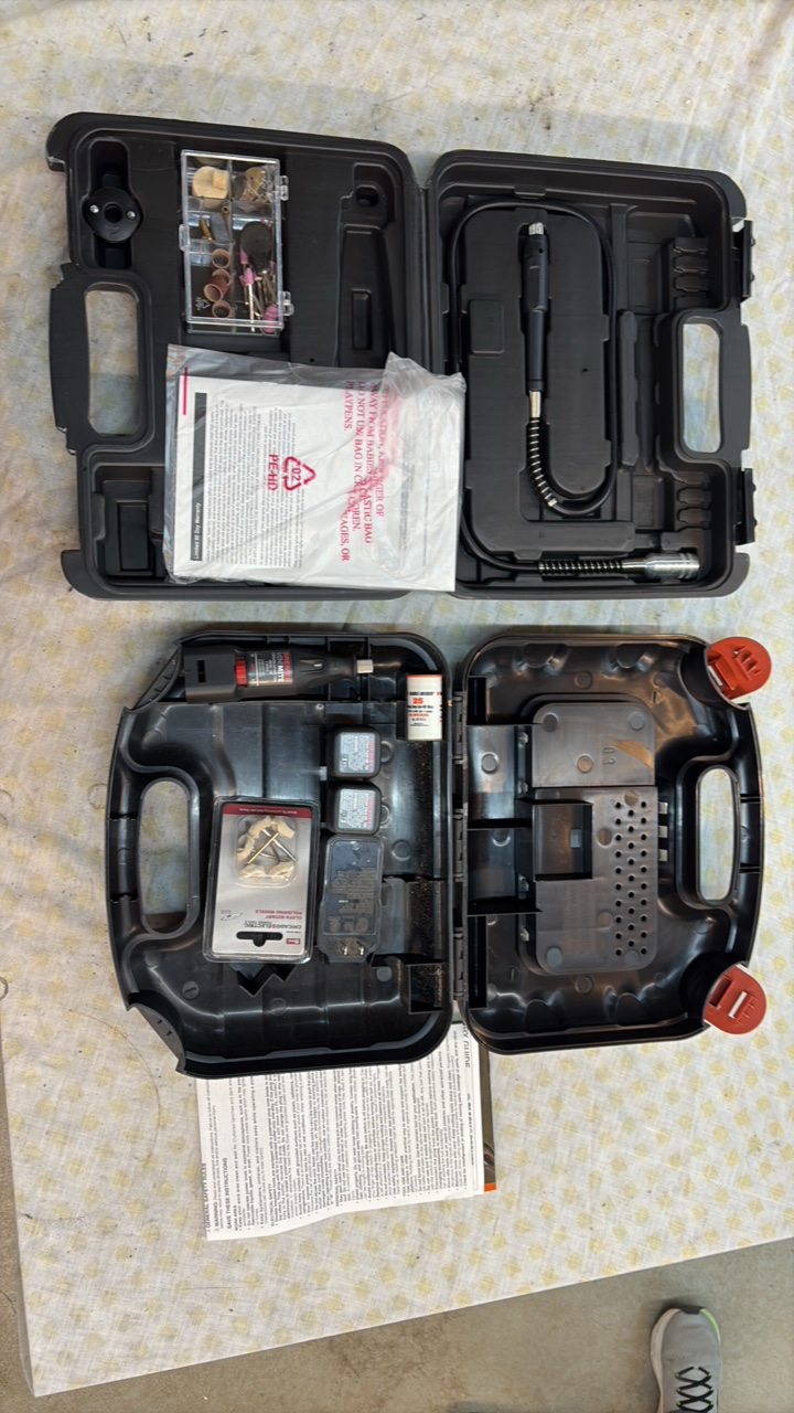 lot 136 image: ROTARY tool kit and dremel kit (sets are not complete)