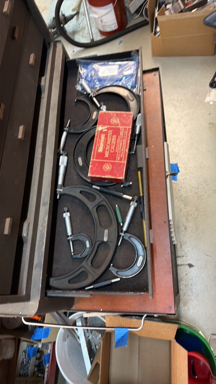 lot 170 image: RADIUS gage set Starrett micrometers calipers