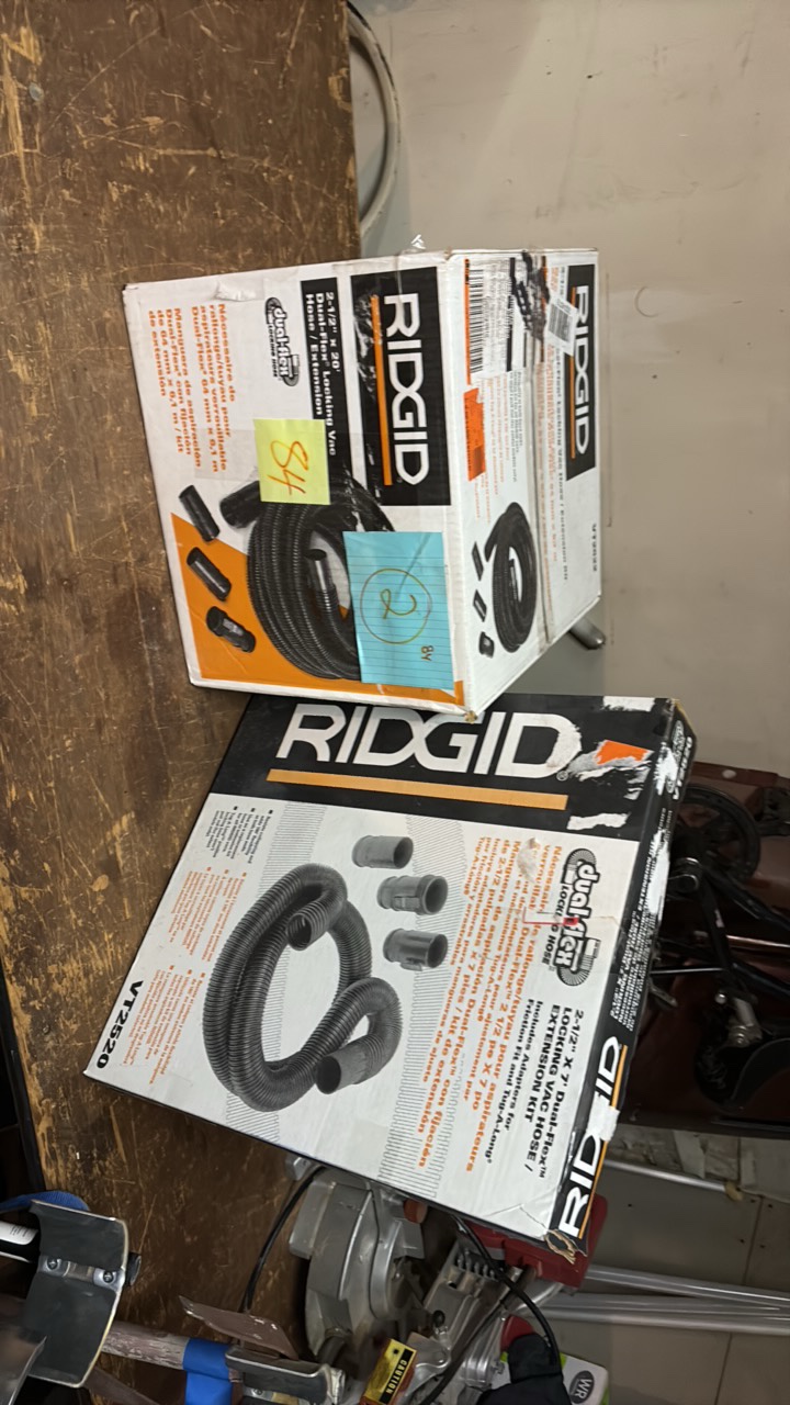lot 238 image: (2) RIDGID Dual-flex Locking Vac hoses