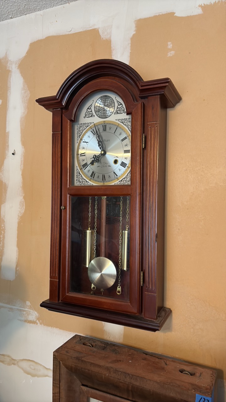 lot 38 image: WALTHAM Tempus Fugit 31-day chime wall clock