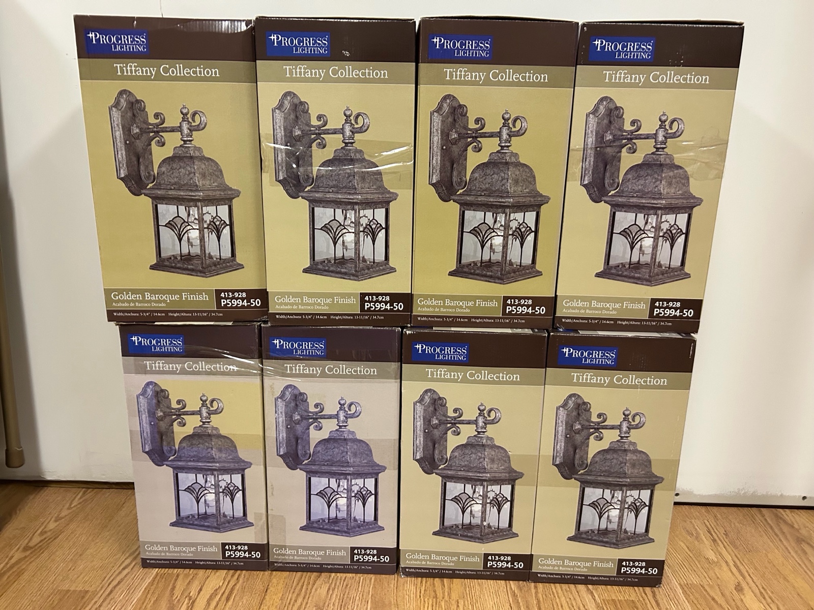 lot 97B image: 8 New Light Fixtures in Original Boxes