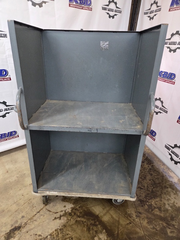 lot 10 image: Gillis Heavy Duty Steel Utility Cart with 2 Shelves and Handles