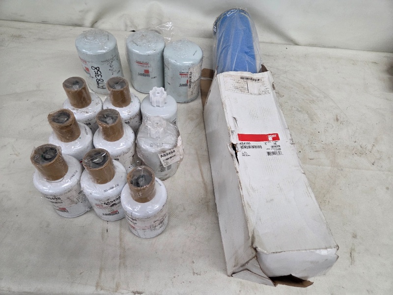 lot 101 image: Fleetguard Filter Lot with Fuel, Lube, and Air Filters for Cummins Engines