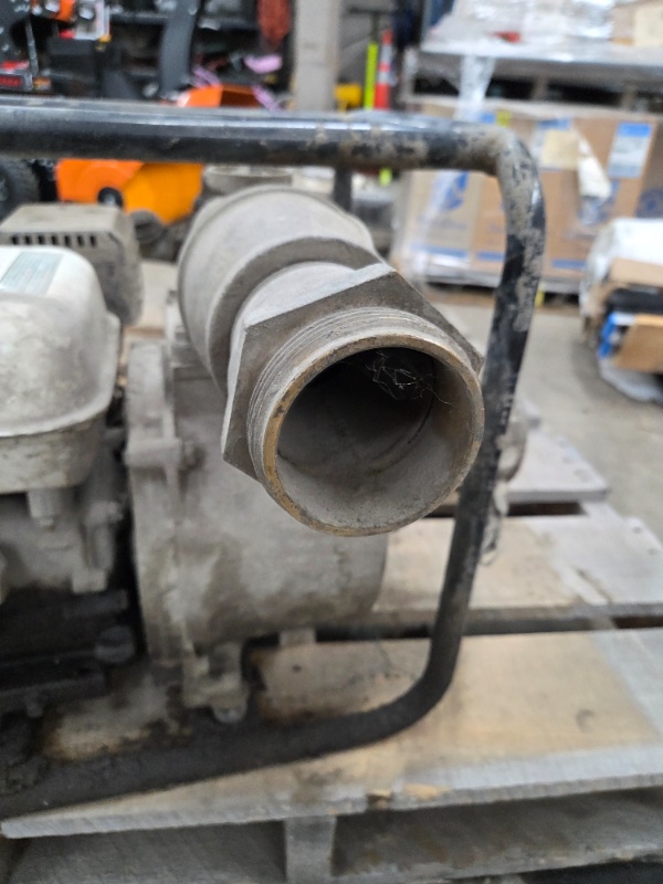 lot 12 image: Honda WB30X Gas-Powered Water Pump on Steel Frame