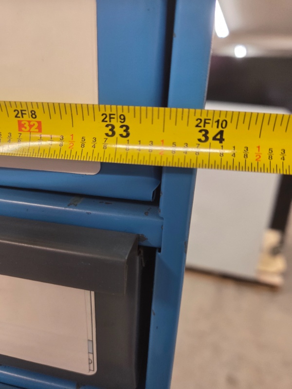 lot 96 image: Tall Metal Storage Cabinet Parts Bin