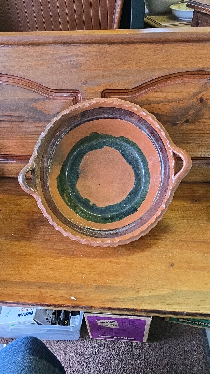 lot 103 image: 14 x 5 deep Pottery Bowl
