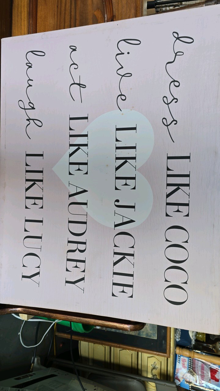 lot 14 image: Wall Hanging Dress, Love, Act, Laugh