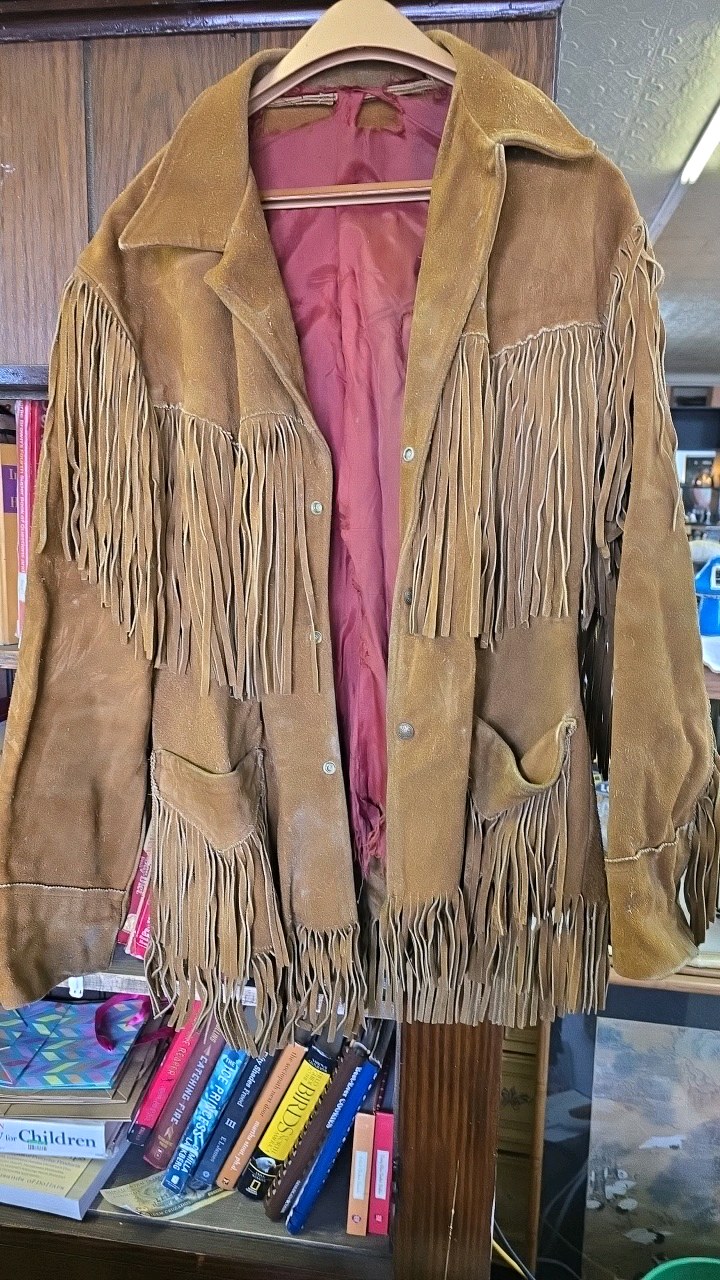 lot 2 image: Fringe Leather Jacket Tregos Westwear