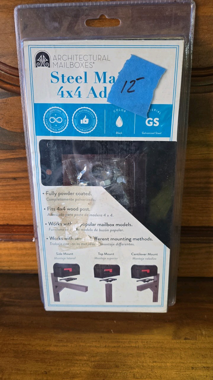 lot 42 image: Steel Mailbox 4x4 Adapter