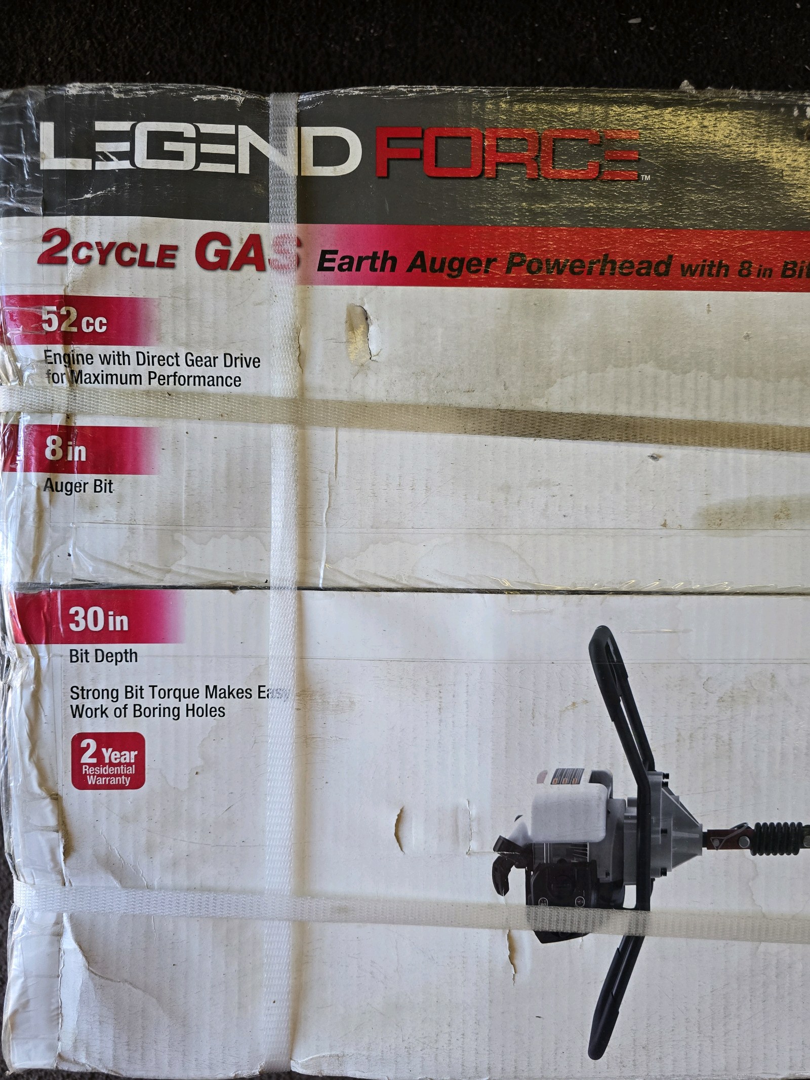 lot 50 image: 2 Cycle EarthIce GAS Power Auger w 8 blade