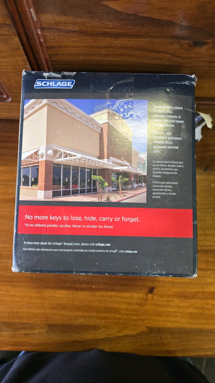 lot 59 image: Schlage Keyless light Commercial Keypad Lever