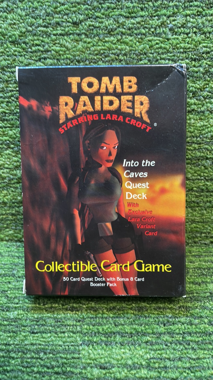 lot 116 image: 1999 Tomb Raider LARA  CROFT collectible card game 50 card deck Into The Caves Quest