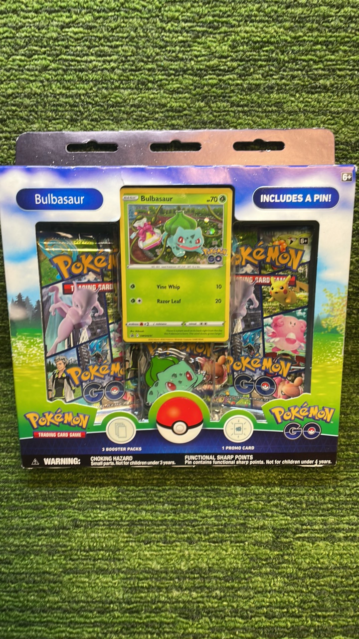 lot 119 image: 2022 Pokmon Go wBulbasaur Promo- Three Booster Packs
