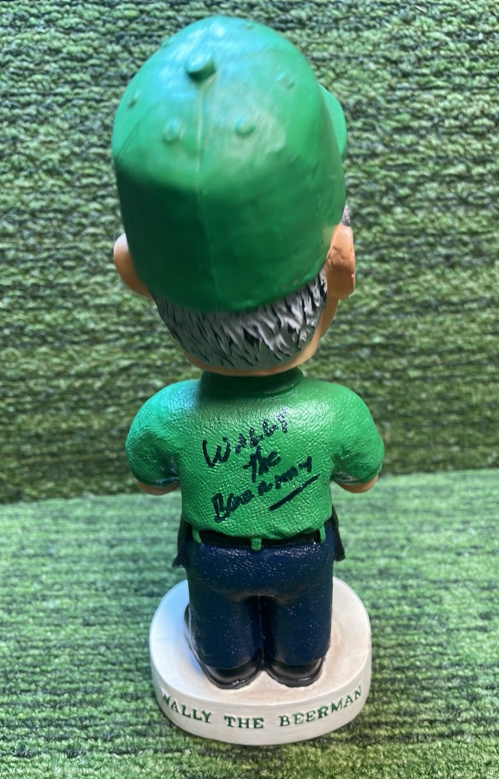 lot 122 image: Canterbury Park- Wally The Beer Man Bobble Head Autographed- Miller Light