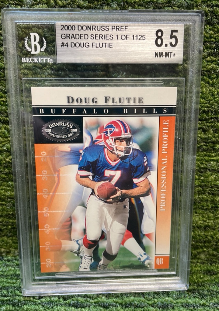 lot 166 image: 2000 Donruss Preferred Graded Series One Doug Flutie Beckett graded 8.5