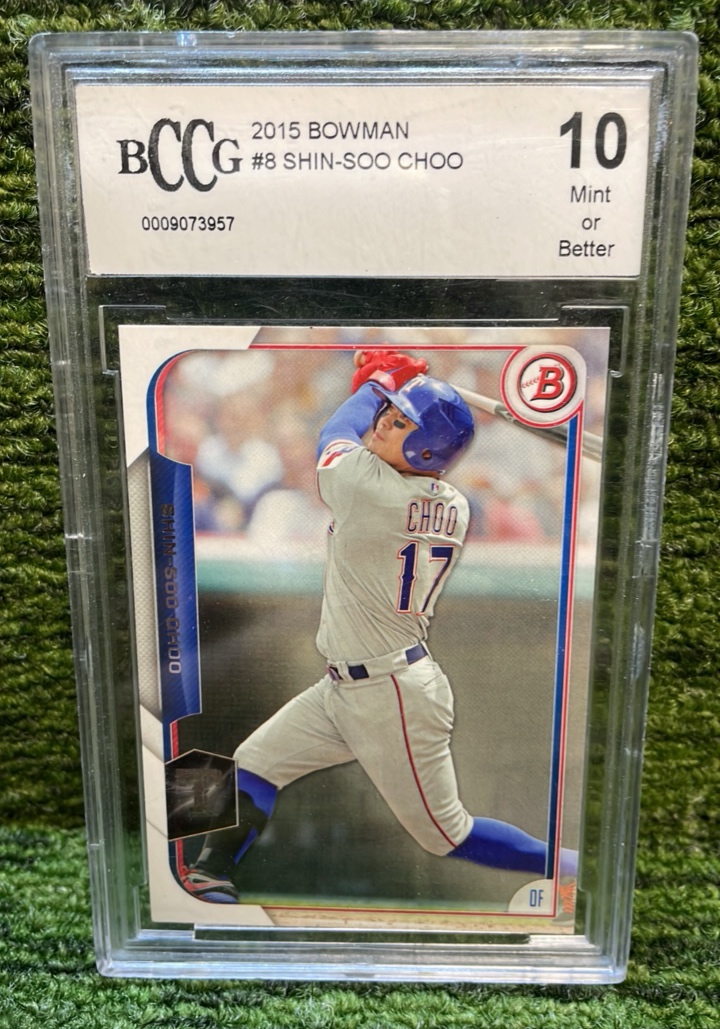 lot 170 image: 2015 Bowman SHIN-SOO CHOO BCCG Graded 10