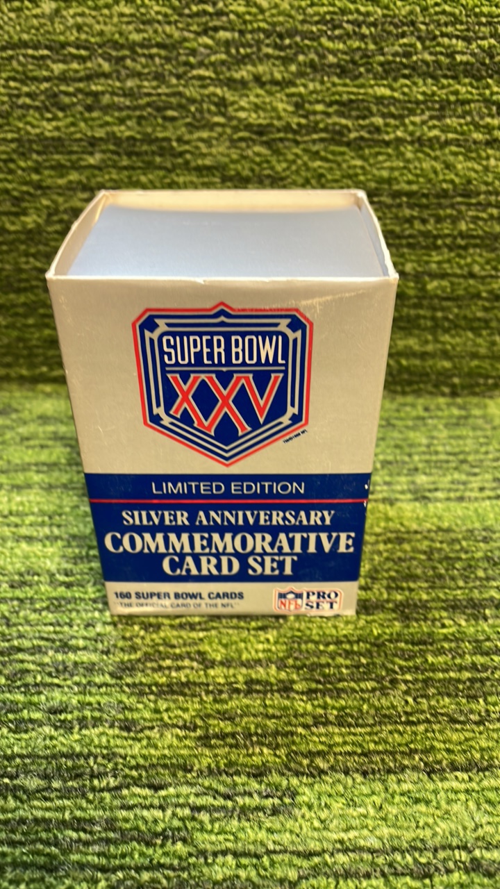 lot 181 image: Super Bowl X Version Limited Edition, Silver Anniversary Commemorative Card set 160 Super Bowl Cards