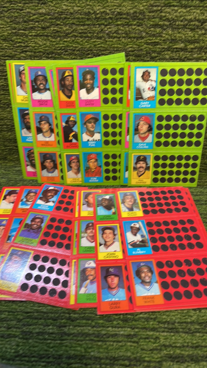 lot 183 image: 1981 Topps Baseball Scratch Off card Lot, 19 cards in Total