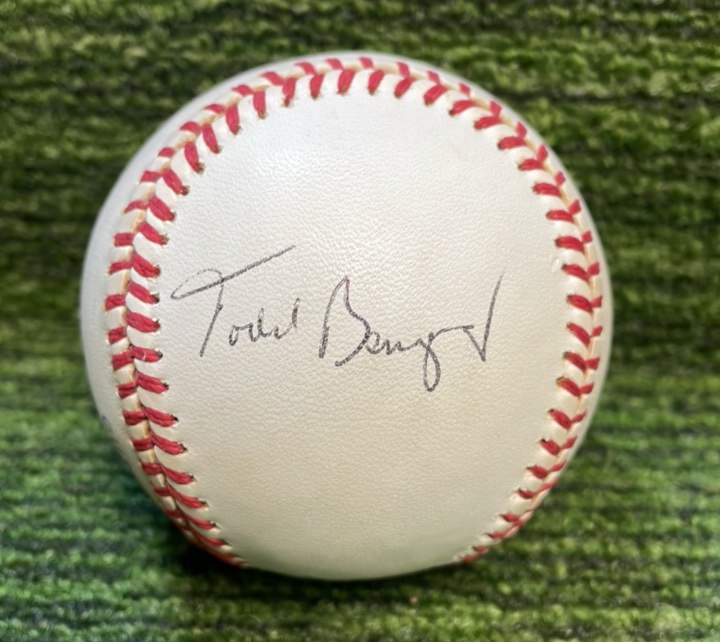 lot 186A image: TODD BENZINGER Autographed RAWLINGS Official Ball