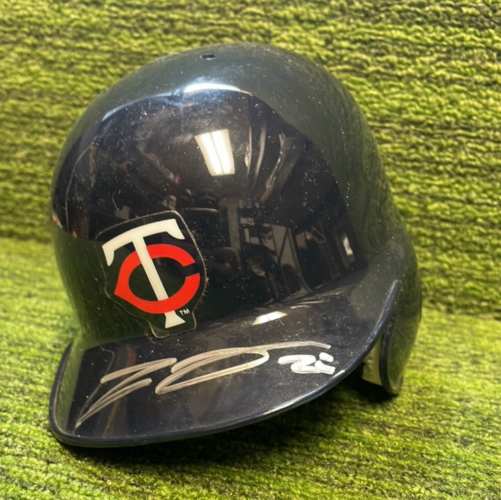 lot 193 image: Carlos Gomez Autographed mini TC Helmet Minnesota Twins