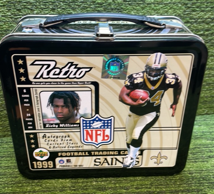 lot 209 image: 1999 Upper Deck Retro Ricky Williams Lunchbox NFL New Orleans Saints