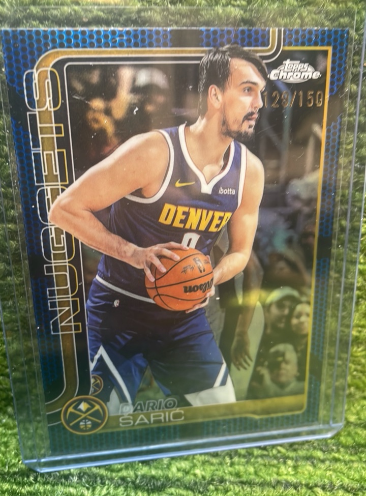 lot 220A image: 202526 Topps Chrome Basketball DARIO SARIC 150 Denver Nuggets