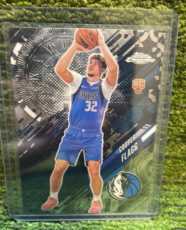 lot 221 image: 202526 Topps Chrome Basketball Cooper Flagg RC rookie card Dallas Mavericks Go Time insert