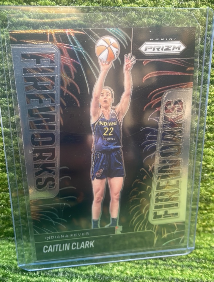 lot 222A image: 2025 Panini PRIZM Caitlin Clark Fireworks, Indiana Fever