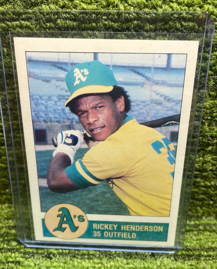 lot 23 image: 1982 Granny Goose Ricky Henderson, Oakland athletics