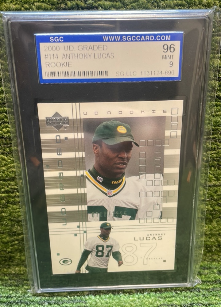 lot 231 image: 2000 Upper Deck graded Anthony Lucas rookie SGC graded 96 RC