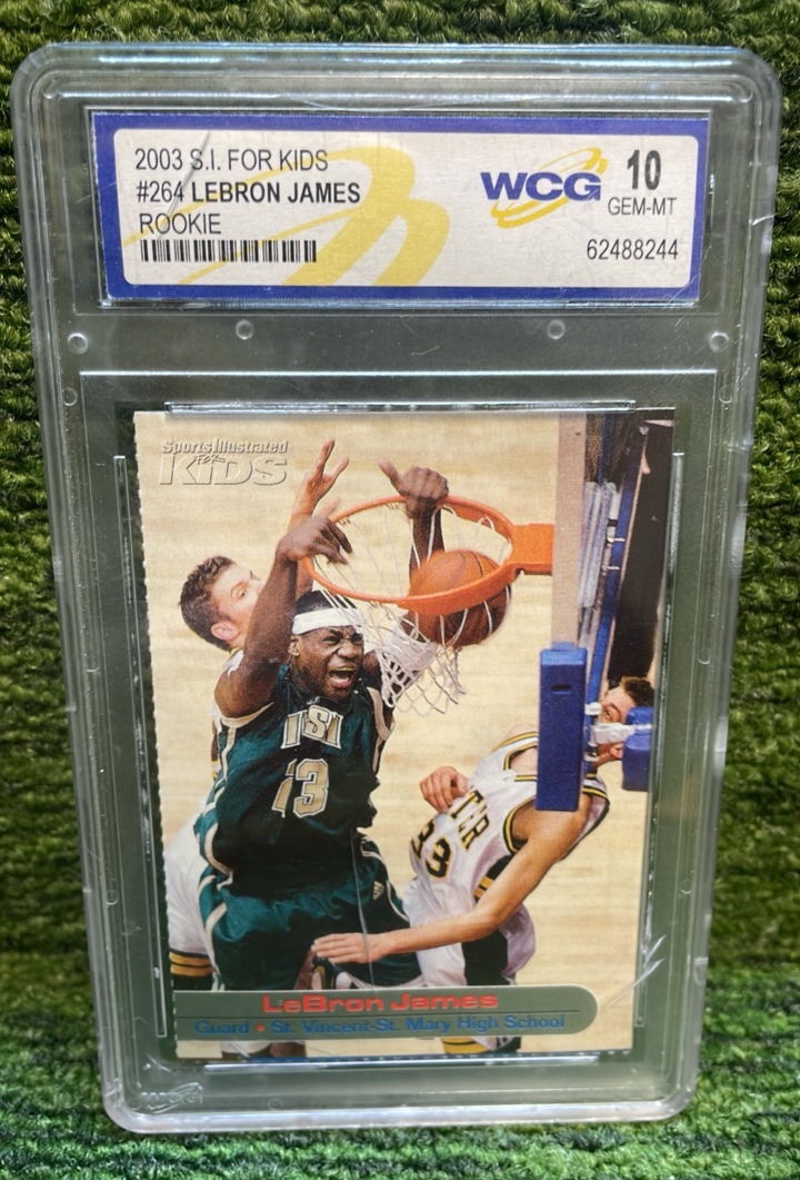 lot 237 image: 2003 S.I.for Kids LeBron James rookie RC graded 10