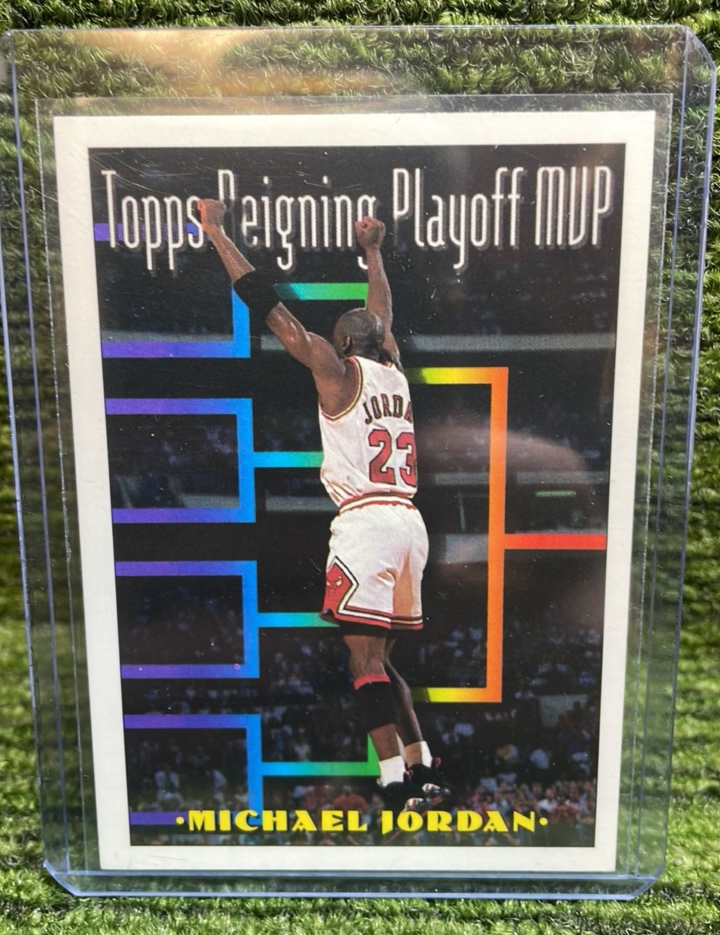 lot 27 image: 1994 Topps, NBA Michael Jordan Reigning Playoff MVP Chicago Bulls