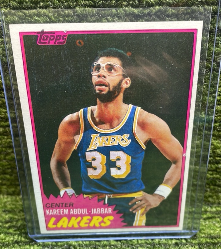 lot 28 image: 1981 Topps NBA Kareem Abdul-Jabbar, Center- Los Angeles Lakers