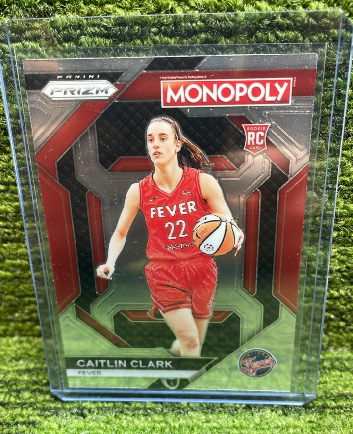 lot 33 image: 2024 Panini PRIZM Monopoly, Caitlin Clark, RC rookie card, Indiana Fever