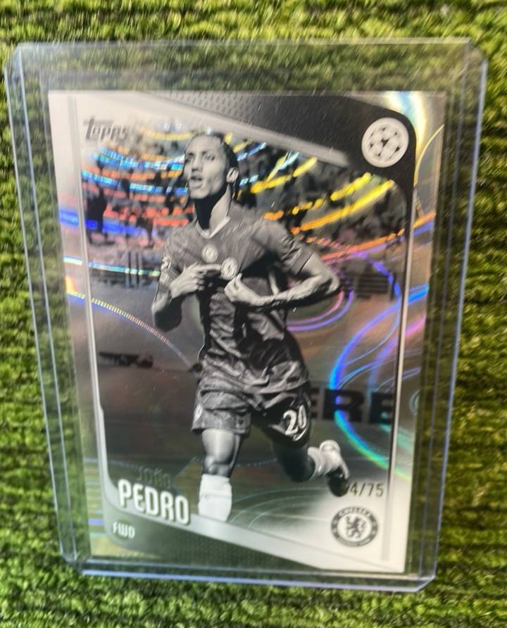 lot 35a image: 2026 Topps Soccer JOAO PEDRO Chelsea FC refractor 75
