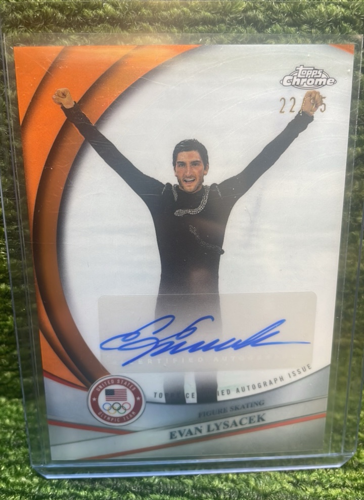 lot 36A image: 2026 Topps Chrome Winter Olympics, Evan LYSACEK autograph25 Team USA