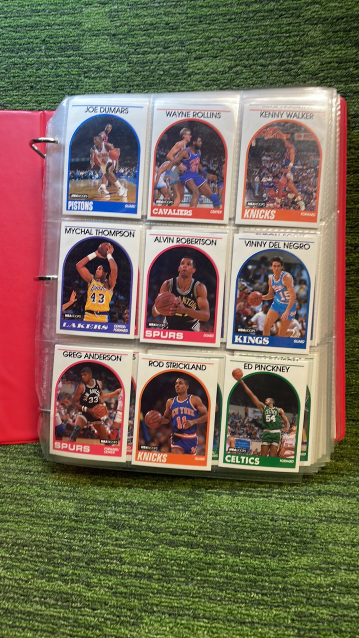lot 70 image: 1989 NBA Hoops set (#1-353) and 1990 fleer NBA Set (#1-97) missing#338, includes Jordan
