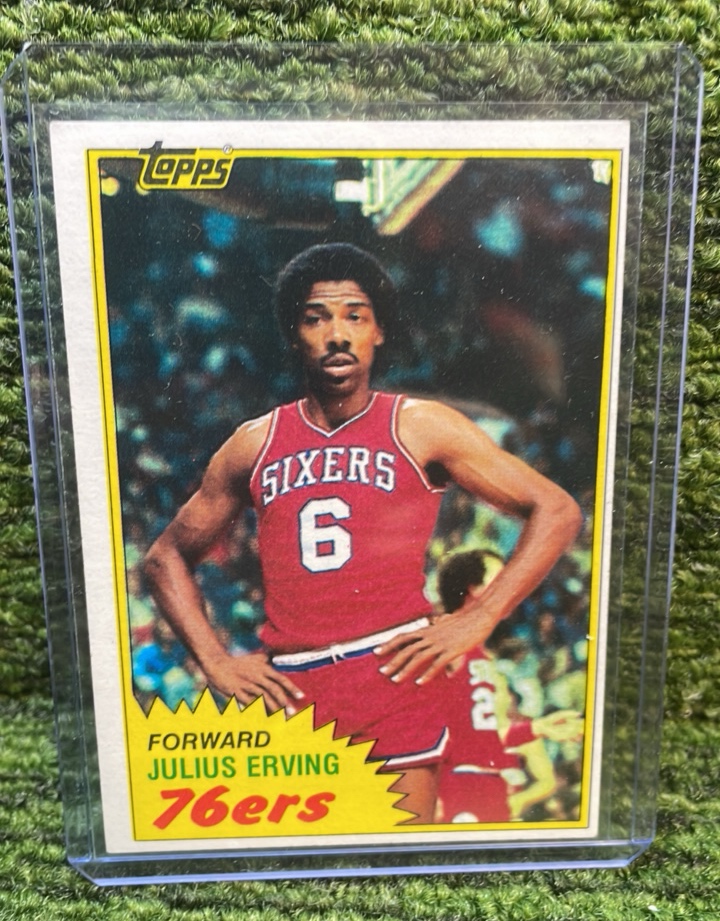 lot 72 image: 1981 Topps NBA, Julius Irving- Philadelphia 76ers
