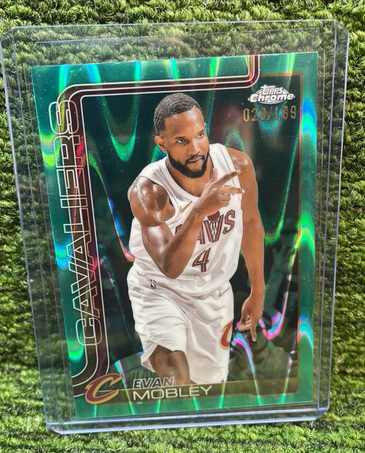 lot 75 image: 202526 Topps Chrome NBA Evan Mobley Green Wave 199