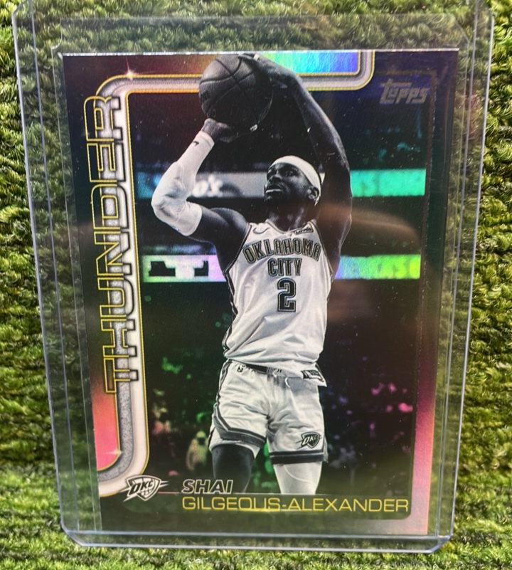 lot 77 image: 202526 Topps Flagship Blackout SHAI GILGEOUS  Alexander- All Blackout- Oklahoma City Thunder