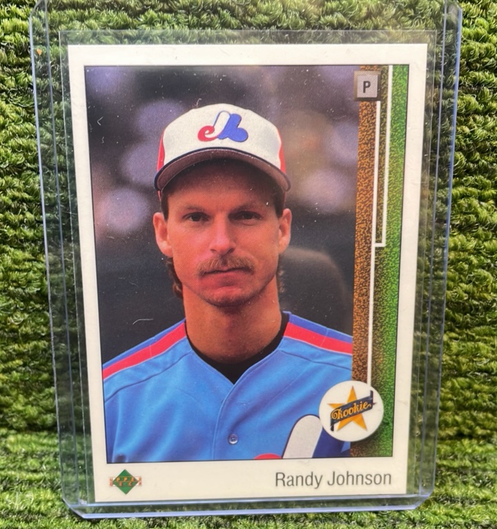 lot 79 image: 1989 Upper Deck Randy Johnson Rookie Card RC Montral Expos