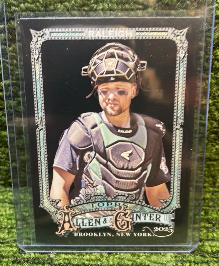 lot 82 image: 2025 Topps Allen and Ginter x Black Hobby- Cal Raleigh Seattle Mariners