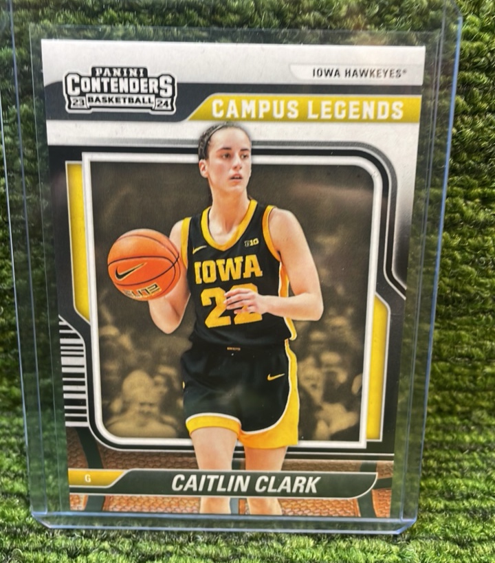 lot 83 image: 2024 Panini Contenders Basketball Caitlin Clark Campus Legends Iowa Hawks