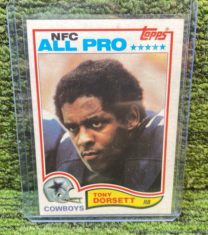 lot 87 image: 1982 Topps NFL, Tony Dorsett NFC All Pro Dallas Cowboys