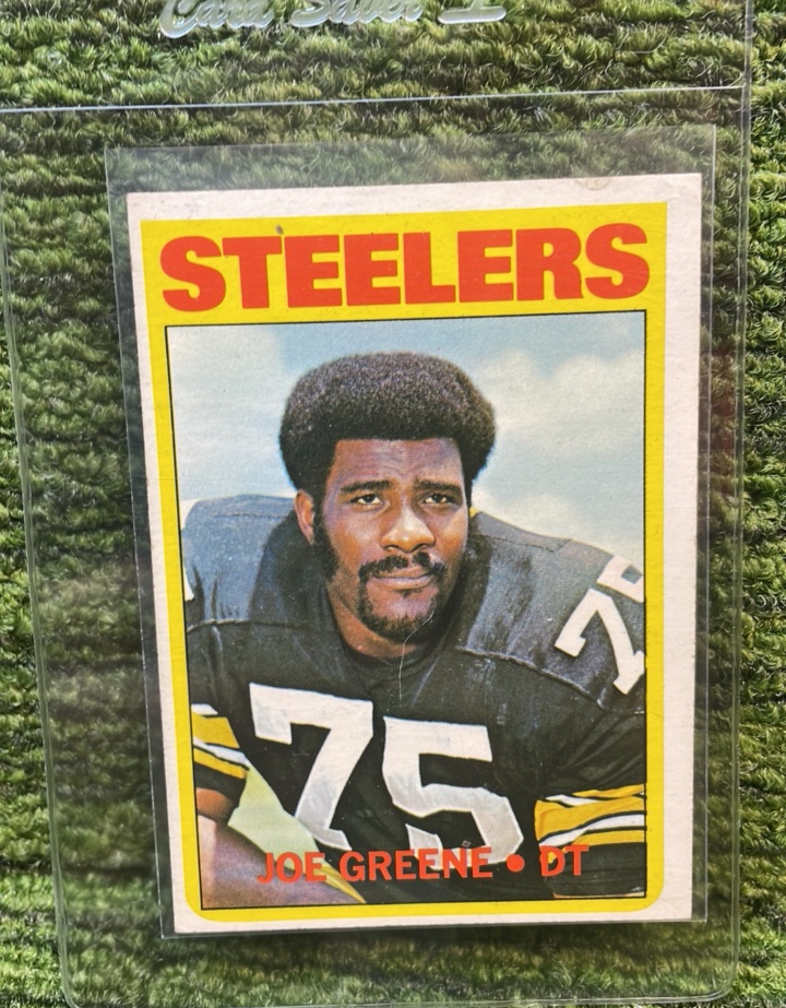 lot 90 image: 1972 Topps NFL Joe Greene Pittsburgh Steelers