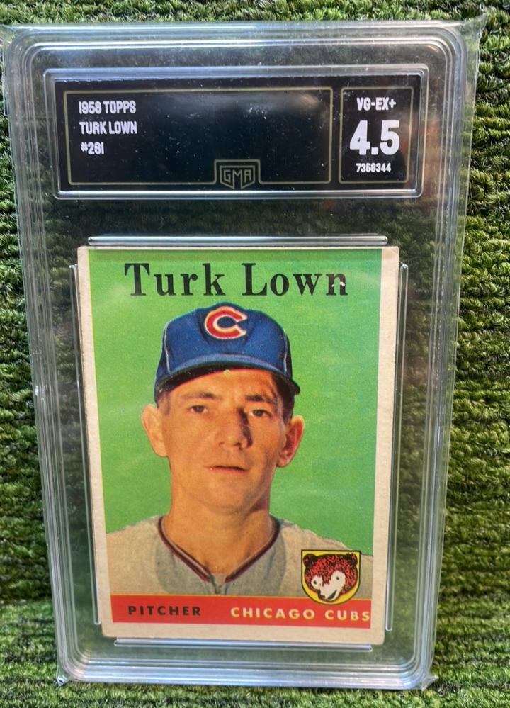 lot 97 image: 1958 Topps TURK  LOWN Chicago Cubs graded 4.5