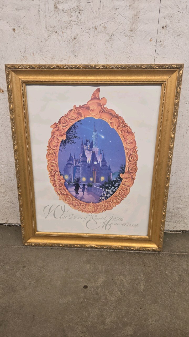 lot 6 image: Walt Disney World 25th Anniversary Picture with frame