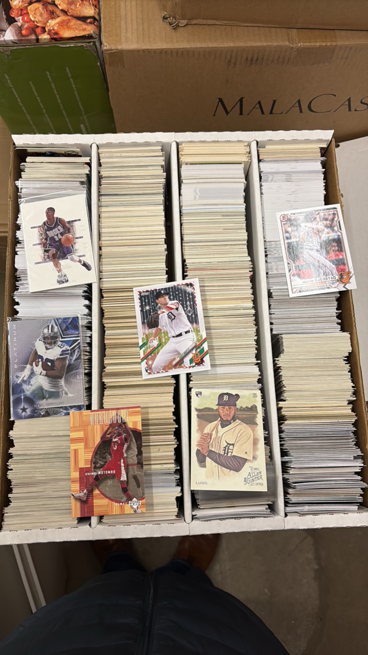 Large Box of Sports Cards, Mix of Sports and Years, Mix of Stars and Everyday Players
