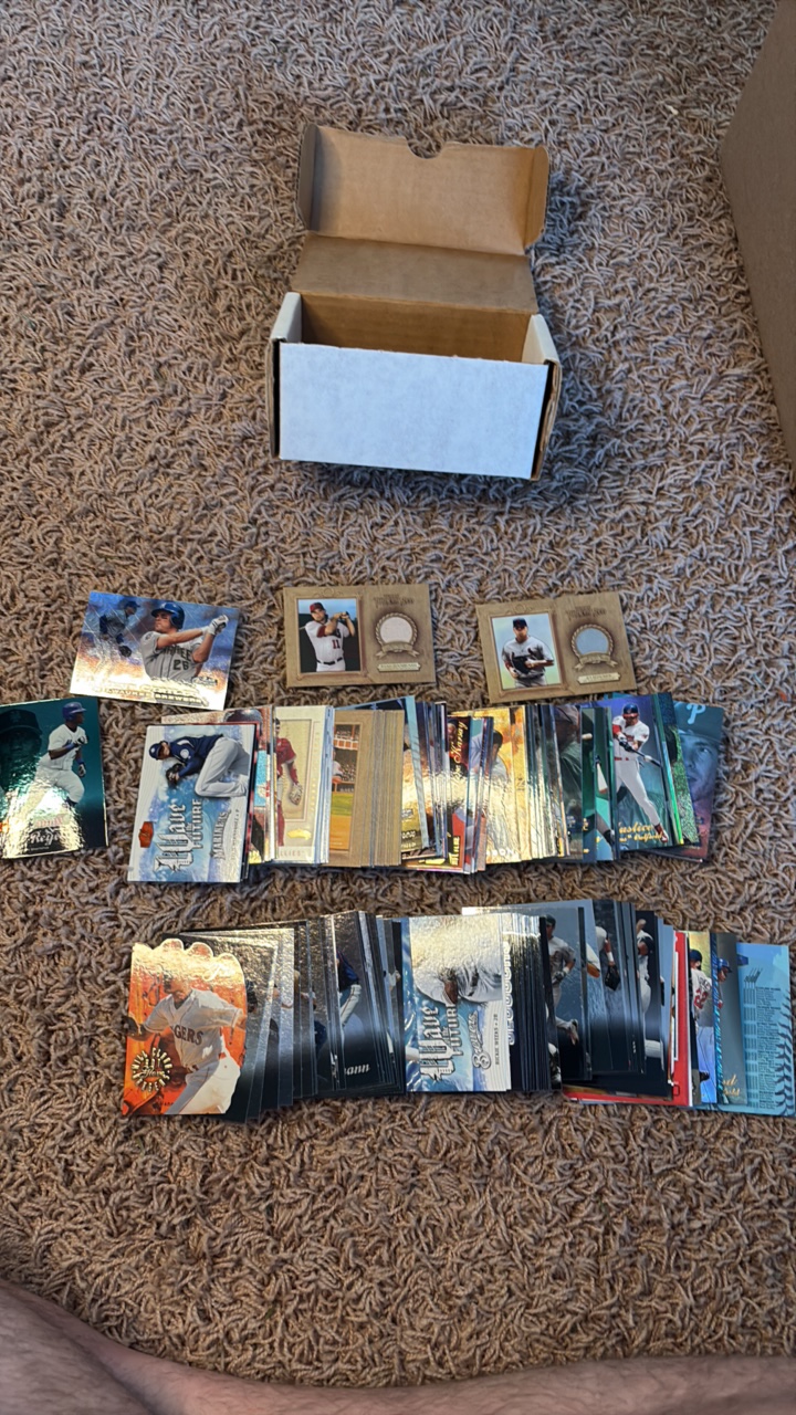 Box of Baseball Cards, Includes Game Used Cards and Serial Numbered Cards and Star Cards