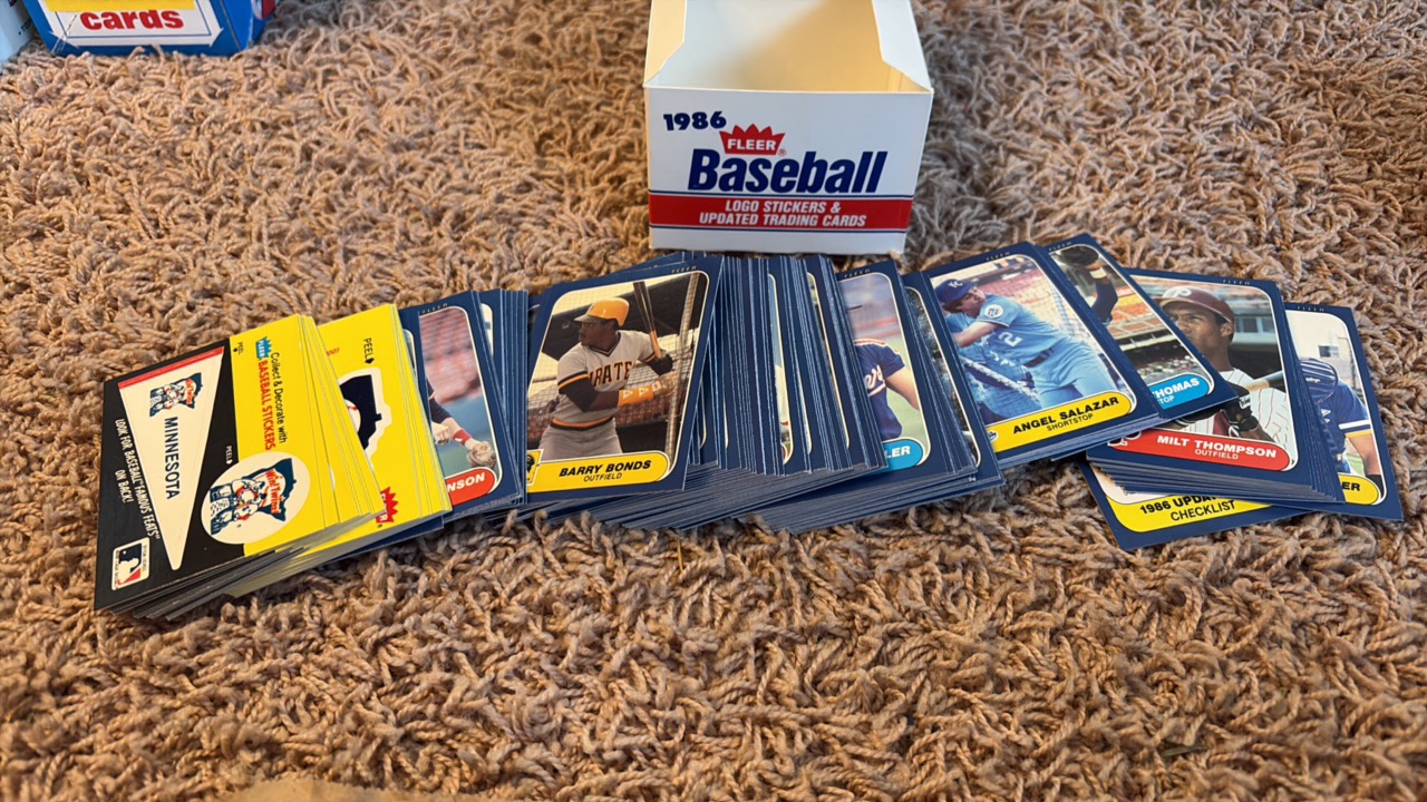1986 Fleer Update Set, Include Barry Bonds Rookie and Other Rookies